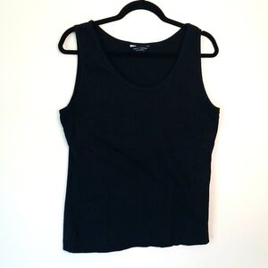 Dorothy Perkins Black Cotton Tank Top Size 14